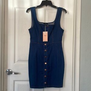 Blue Denim Button-Down Dress